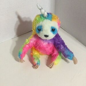 DOUGLAS MISHA RAINBOW SLOTH FUZZLES PLUSH STUFFED ANIMAL 6”